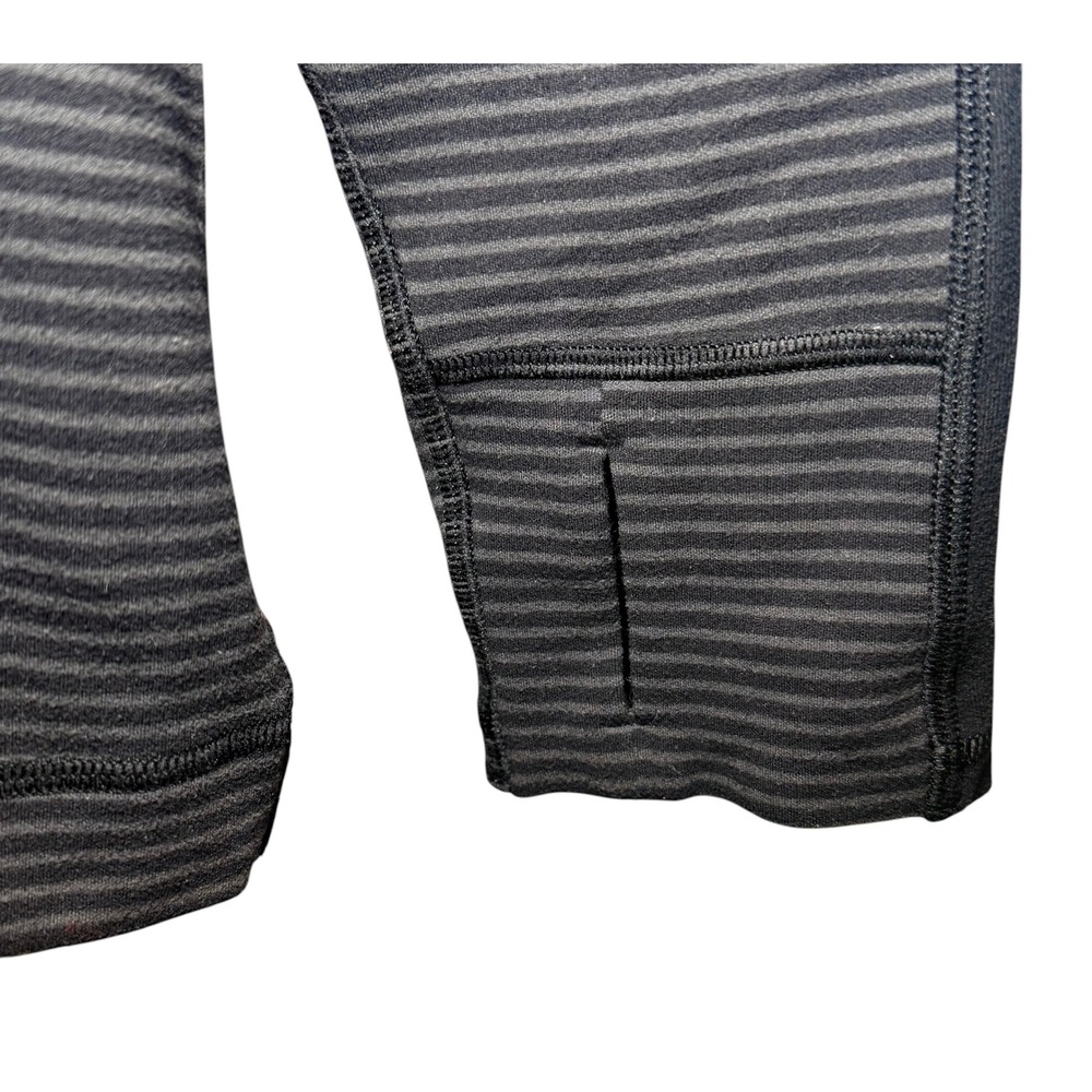 Lululemon Velocity Long Sleeve Shirt Hyper Stripe Black Grey Mens XL Athletic - Picture 5 of 8